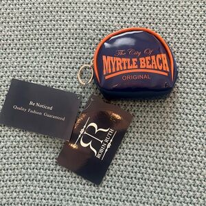 The city of Myrtle beach original coin purse blue and orange NWT
